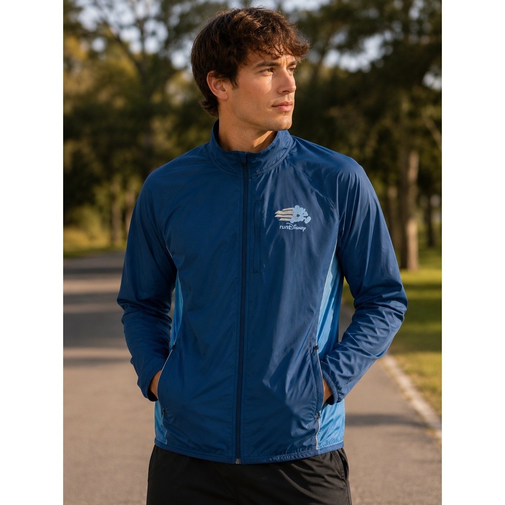 Disney runDisney Jacket Mens 2XL Blue‎ Athletic Performance Gorpcore